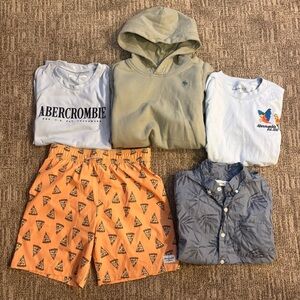 Abercrombie Kids bundle - boys size 13/14 shirts hoodie swim shorts